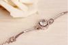 S925 Silver Plated Rose Gold Bracelet with Zirconia