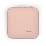 Travel Jewelry Case – Compact Pink Jewelry Organizer for Rings, Earrings & Necklaces