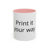 Accent Coffee Mug — Customizable "Print It Your Way" Black-Accent Ceramic Mug (11/15oz)