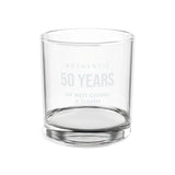 Engraved 50th Birthday Whiskey Glass – “Authentic 50 Years of Not Giving a Damn” 10.5oz