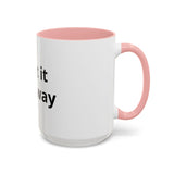 Accent Coffee Mug — Customizable "Print It Your Way" Black-Accent Ceramic Mug (11/15oz)