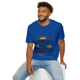 World's Best Boyfriend T-Shirt — Crowned Retro Badge