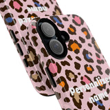 Personalized Pink Leopard Tough Case — Custom Name Phone Case