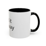 Accent Coffee Mug — Customizable "Print It Your Way" Black-Accent Ceramic Mug (11/15oz)