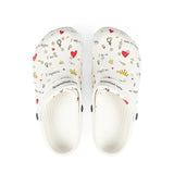 Women's Cute Patterned EVA Clogs — Hearts, Crowns & 'I Love Me' Design
