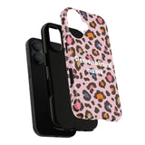 Personalized Pink Leopard Tough Case — Custom Name Phone Case