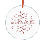 'Tis the Season Glass Ornament — Elegant Holiday Tree Decoration