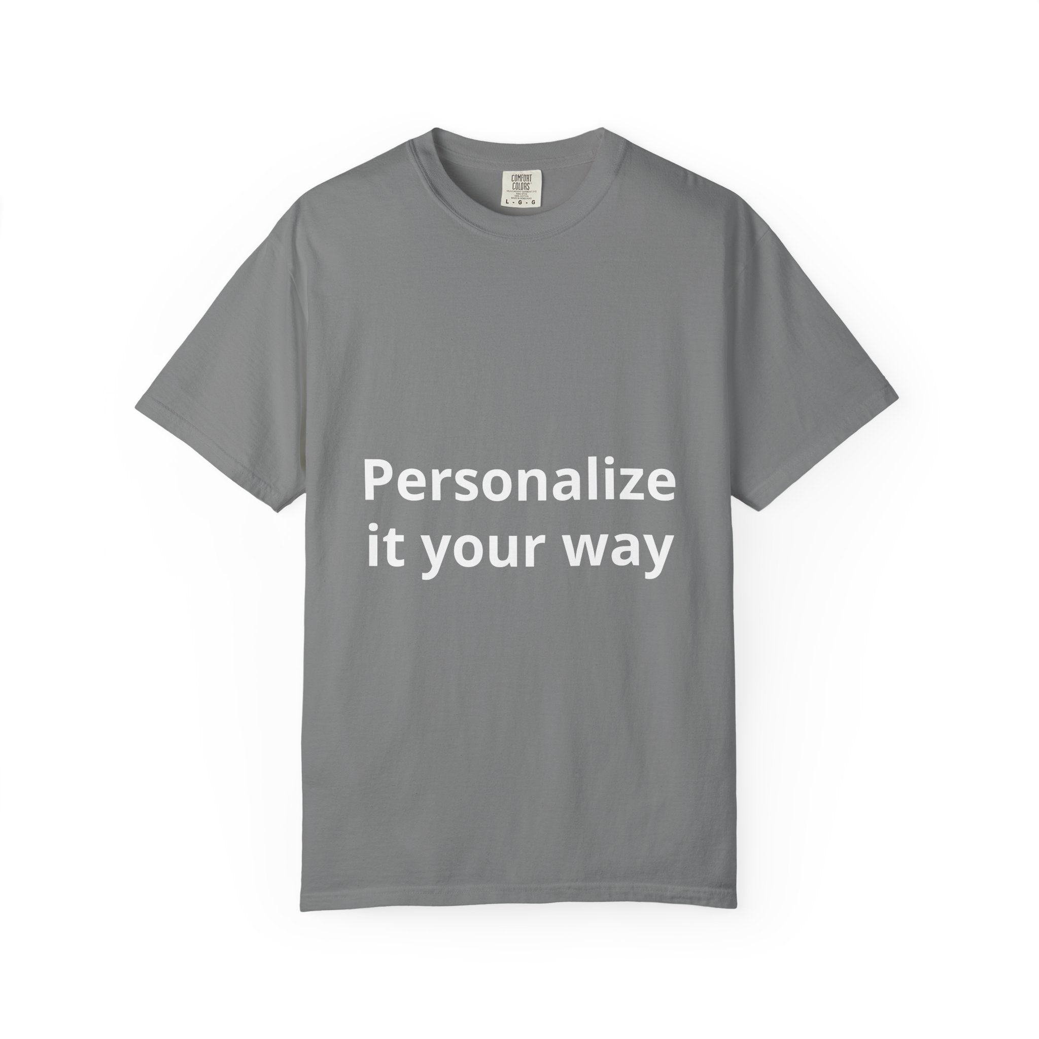 Customizable T-Shirt — "Personalize it your way" Front & Back Name Tee