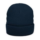 Embroidered Ribbed Beanie — 'Print it your way' Cozy Knit Hat