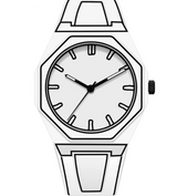 Men's Retro Arabic Digital Quartz Watch