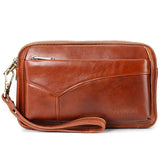 Multifunctional Leather Men's Hand Wallet with Handle