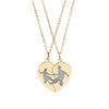 Break Apart Heart Pendant Necklace Set — Engravable Best Friend/Partner Keepsake