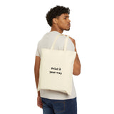 Canvas Tote Bag — "You Won My Heart" Valentine Tic-Tac-Toe Gift Tote