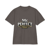 Mr. Perfect (Almost) T-Shirt — Funny Retro Logo Tee for Men & Dads