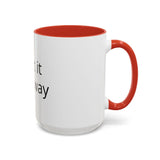 Accent Coffee Mug — Customizable "Print It Your Way" Black-Accent Ceramic Mug (11/15oz)