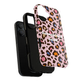 Personalized Pink Leopard Tough Case — Custom Name Phone Case