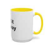 Accent Coffee Mug — Customizable "Print It Your Way" Black-Accent Ceramic Mug (11/15oz)