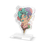 Acrylic Standee - Floral Portrait Custom Cut Desk Display