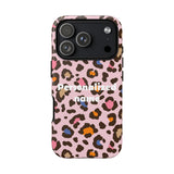 Personalized Pink Leopard Tough Case — Custom Name Phone Case