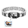 Men's Bracelet in Carbon Fiber and Titanium Steel