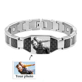 Men's Bracelet in Carbon Fiber and Titanium Steel