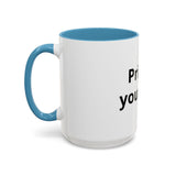 Accent Coffee Mug — Customizable "Print It Your Way" Black-Accent Ceramic Mug (11/15oz)