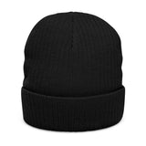 Embroidered Ribbed Beanie — 'Print it your way' Cozy Knit Hat