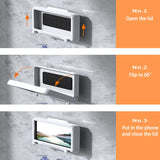 Waterproof Shower Phone Holder with Anti-Fog Touch Screen