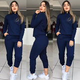 Women's Casual Sports Set - Hooded Long Sleeve Outfit