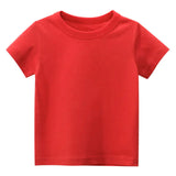 Solid Color Cotton T-Shirts for Kids and Toddlers
