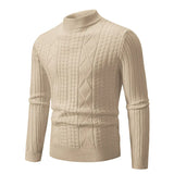 Men's Woven Casual Pullover Sweater Top