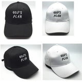GOD'S PLAN Cotton Baseball Cap with Embroidery