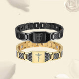 Men's High-End Carbon Fiber Titanium Steel Bracelet