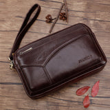 Multifunctional Leather Men's Hand Wallet with Handle