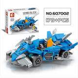 City Racing Building Blocks Set - Educational Car Story Toys for Children