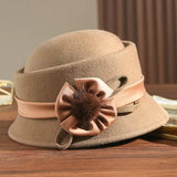 Retro Women's Wool Felt Top Hat