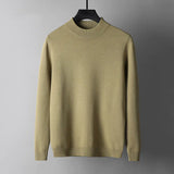 Casual Half High Neck Round Sweater Top