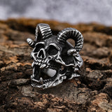 Titanium Steel Skull Ring - Stylish Wholesale Jewelry
