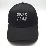 GOD'S PLAN Cotton Baseball Cap with Embroidery